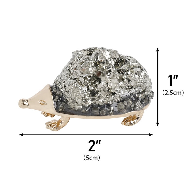 Διακοσμητικό σε μορφή σκαντζοχοιρού από φυσική πέτρα, με εντοιχισμό, διαύγεια VS