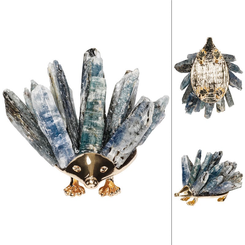 Διακοσμητικό σε μορφή σκαντζοχοιρού από φυσική πέτρα, με εντοιχισμό, διαύγεια VS