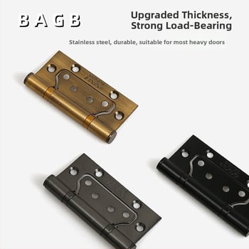 Nehrđajući čelični šarnir leptir za unutarnje drvene vrata — montaža bez utora, elektroplatirani završni sloj, marka BAGB