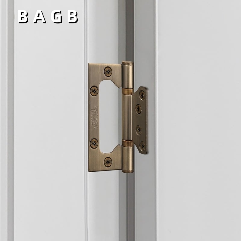 Nehrđajući čelični šarnir leptir za unutarnje drvene vrata — montaža bez utora, elektroplatirani završni sloj, marka BAGB