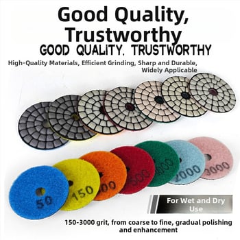 Δίσκος διαμαντιού για ξηρή λείανση και γυάλισμα πέτρας – ειδικά διαμορφωμένος για μάρμαρο, γρανίτη και χαλαζία