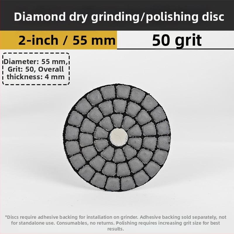 Δίσκος διαμαντιού για ξηρή λείανση και γυάλισμα πέτρας – ειδικά διαμορφωμένος για μάρμαρο, γρανίτη και χαλαζία