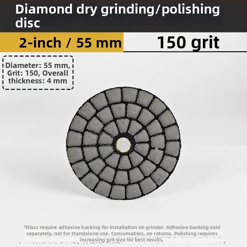 Δίσκος διαμαντιού για ξηρή λείανση και γυάλισμα πέτρας – ειδικά διαμορφωμένος για μάρμαρο, γρανίτη και χαλαζία