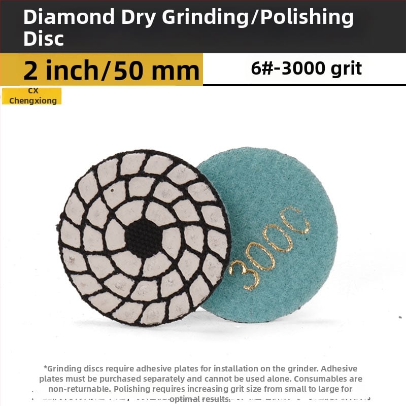 Δίσκος διαμαντιού για ξηρή λείανση και γυάλισμα πέτρας – ειδικά διαμορφωμένος για μάρμαρο, γρανίτη και χαλαζία