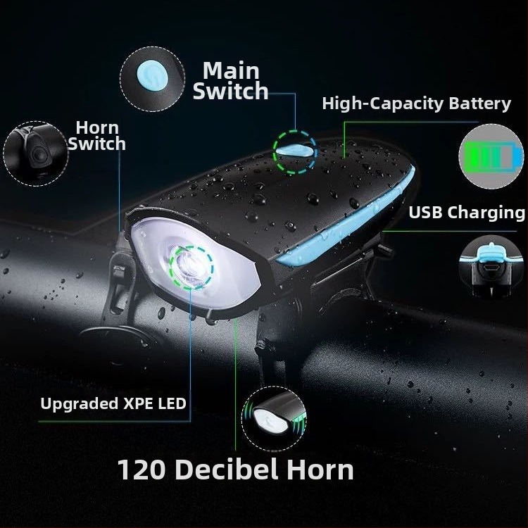 Biciklističko svjetlo, model 7588, snažan snop svjetla, LED svjetlo za bicikl i električno vozilo