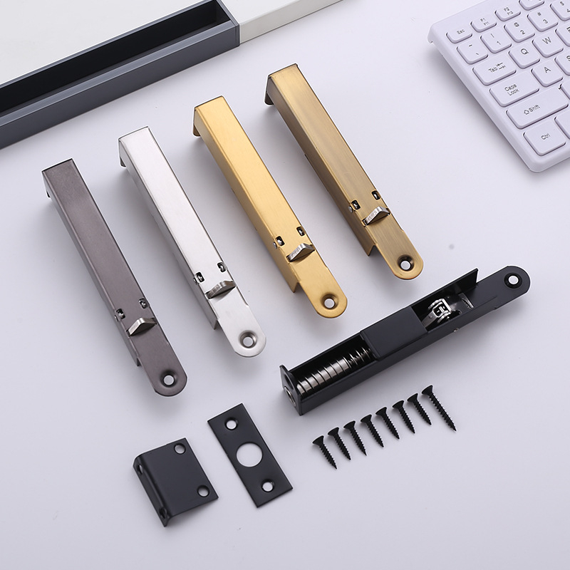 Zăvor automat antifoc pentru uși de trecere, tip B, oțel inoxidabil, finisaj electroplacat