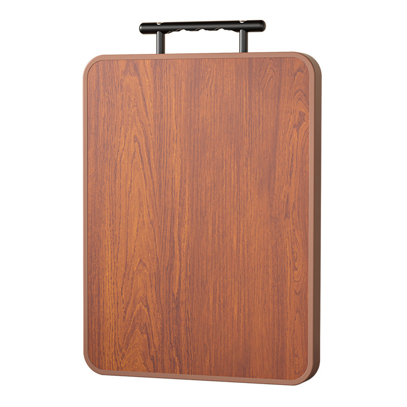 Tocător de bucătărie din lemn de abanos și oțel inoxidabil, cu două fețe, pentru uz casnic