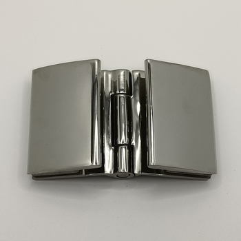 MSD-S108 balama din oțel inoxidabil pentru ușile din sticlă ale băii, deschidere spre interior curbat, 304 oțel inoxidabil, stil modern minimalist