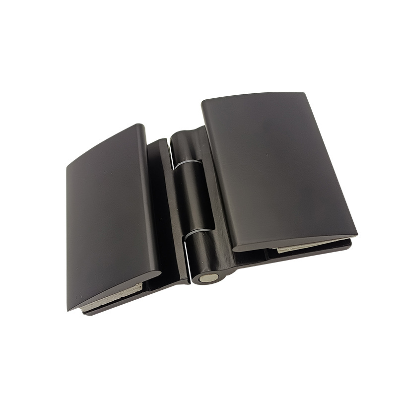 MSD-S108 balama din oțel inoxidabil pentru ușile din sticlă ale băii, deschidere spre interior curbat, 304 oțel inoxidabil, stil modern minimalist