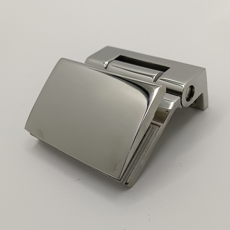 MSD-S108 balama din oțel inoxidabil pentru ușile din sticlă ale băii, deschidere spre interior curbat, 304 oțel inoxidabil, stil modern minimalist