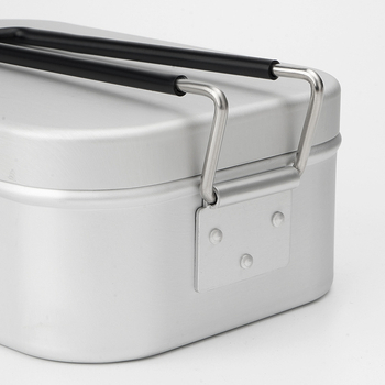Set čajnik i kutija za ručak – anodizirano aluminij, HW1041, 258 g, Prijenosno, Ručno, Za 1–4 osobe