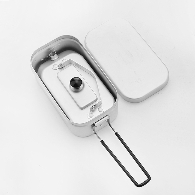 Set čajnik i kutija za ručak – anodizirano aluminij, HW1041, 258 g, Prijenosno, Ručno, Za 1–4 osobe