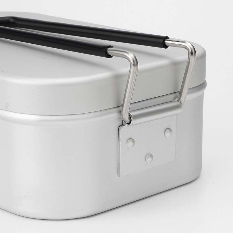 Set čajnik i kutija za ručak – anodizirano aluminij, HW1041, 258 g, Prijenosno, Ručno, Za 1–4 osobe