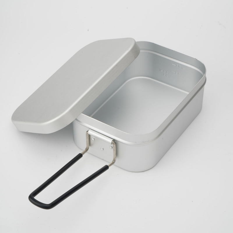 Set čajnik i kutija za ručak – anodizirano aluminij, HW1041, 258 g, Prijenosno, Ručno, Za 1–4 osobe