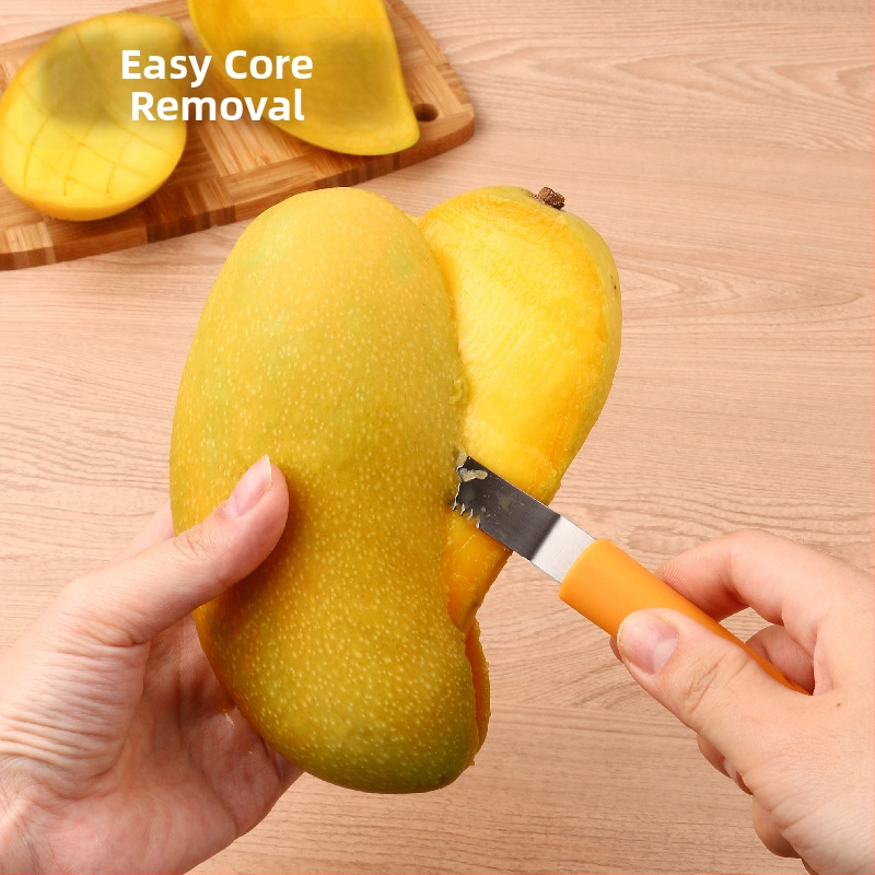 KITMAK Delič ovocia na mango – Lyžica na mango a oddeľovač jadier, materiál: PP a nerezová oceľ, moderný minimalizmus