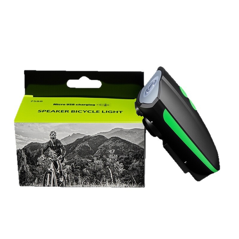 Prednja svjetiljka za bicikl s rogom 7588 – punjiva USB-C, montaža remenom, za noćnu vožnju