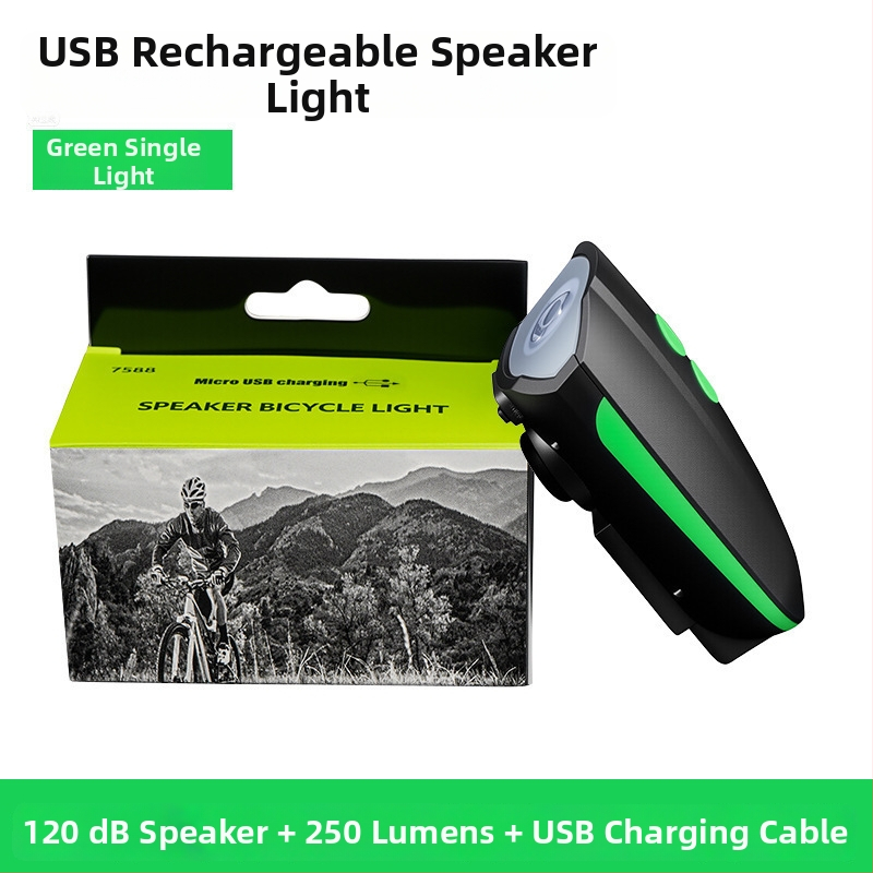 Prednja svjetiljka za bicikl s rogom 7588 – punjiva USB-C, montaža remenom, za noćnu vožnju