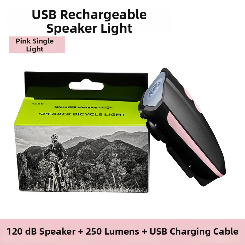 Prednja svjetiljka za bicikl s rogom 7588 – punjiva USB-C, montaža remenom, za noćnu vožnju