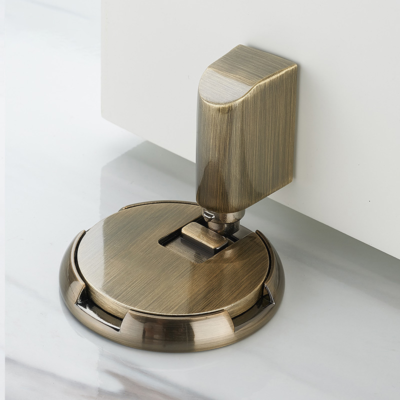 DX013 Opritor de ușă cu aspirație la podea, aliaj de zinc, placare electrolitică, montaj pe podea, înălțime mărită