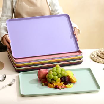 Tavă dreptunghiulară din plastic pentru ceai și fructe | Material PP | Compatibil cu microunde | Brand Younis