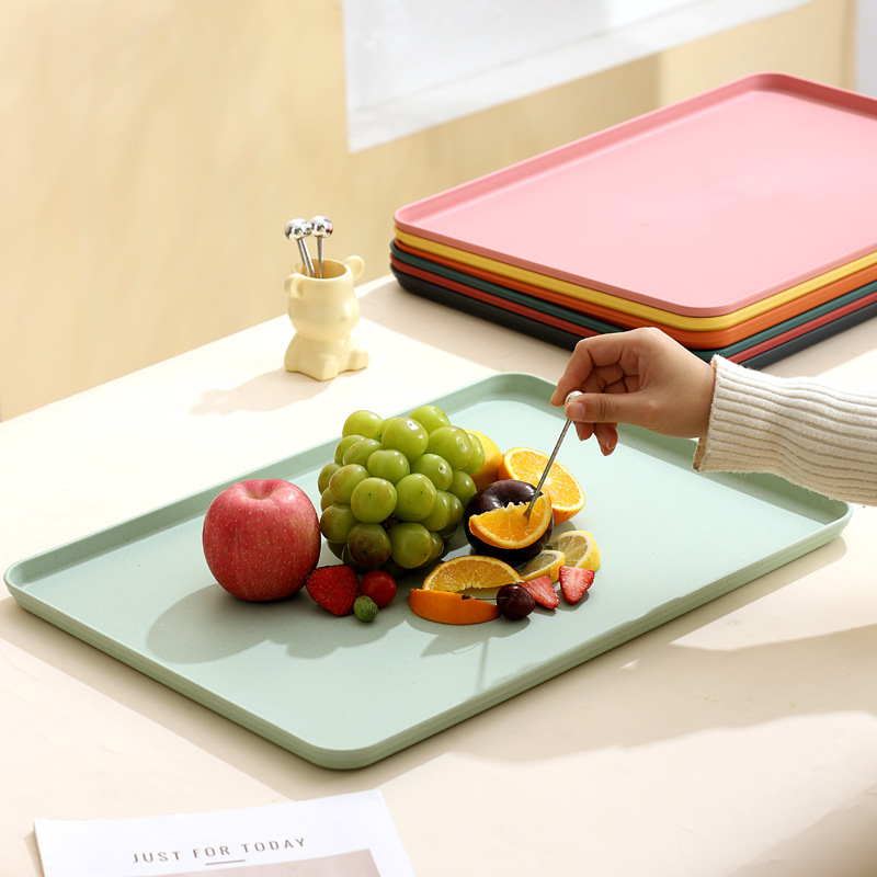 Tavă dreptunghiulară din plastic pentru ceai și fructe | Material PP | Compatibil cu microunde | Brand Younis