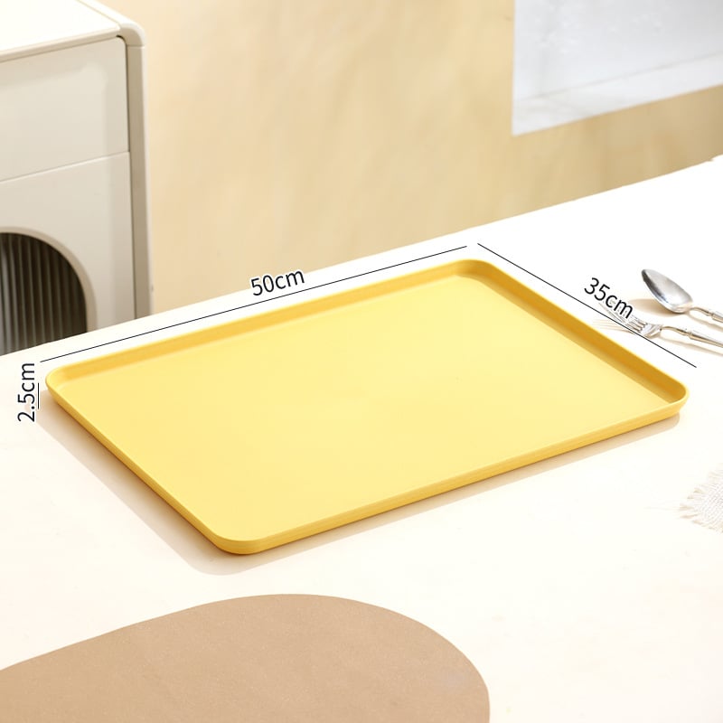 Tavă dreptunghiulară din plastic pentru ceai și fructe | Material PP | Compatibil cu microunde | Brand Younis