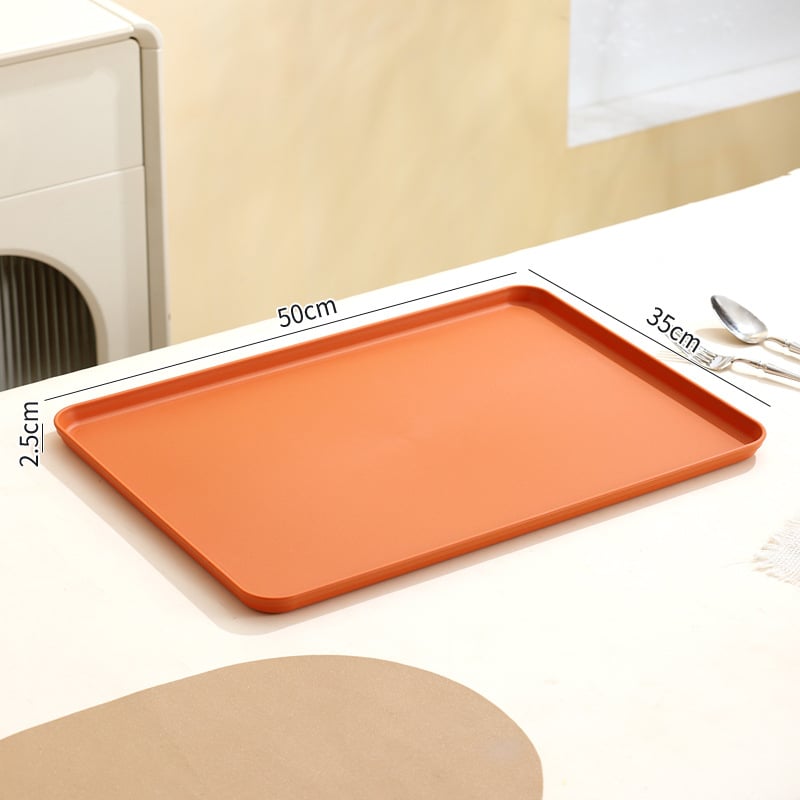 Tavă dreptunghiulară din plastic pentru ceai și fructe | Material PP | Compatibil cu microunde | Brand Younis