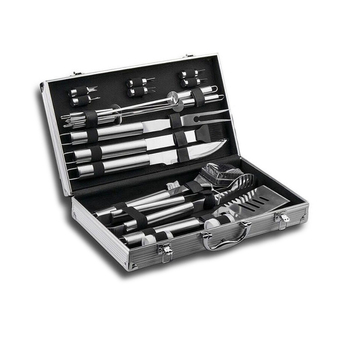 Set de unelte pentru grătar cu cuțit, clemă, perie, furcă și lopată - oțel inoxidabil, Yongfa