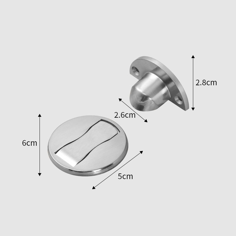 MX002 Opritor magnetic pentru ușă, din aliaj de zinc, fără găurire, montaj pe podea, structură ascunsă