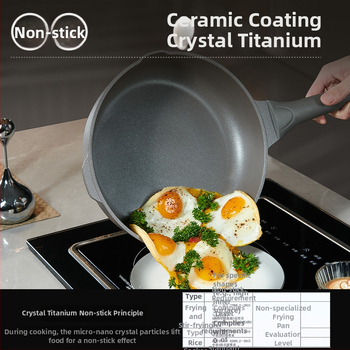 Tava za prženje s nelepljivim premazom, aluminijska legura, kompatibilna s indukcijom, dubina 9 cm, model AB-HJZJG