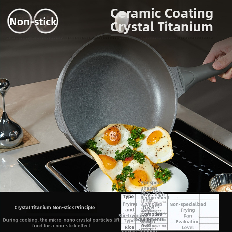 Tava za prženje s nelepljivim premazom, aluminijska legura, kompatibilna s indukcijom, dubina 9 cm, model AB-HJZJG