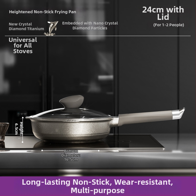 Tava za prženje s nelepljivim premazom, aluminijska legura, kompatibilna s indukcijom, dubina 9 cm, model AB-HJZJG