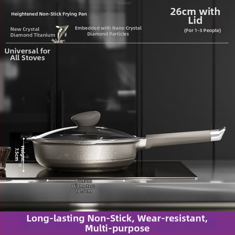 Tava za prženje s nelepljivim premazom, aluminijska legura, kompatibilna s indukcijom, dubina 9 cm, model AB-HJZJG