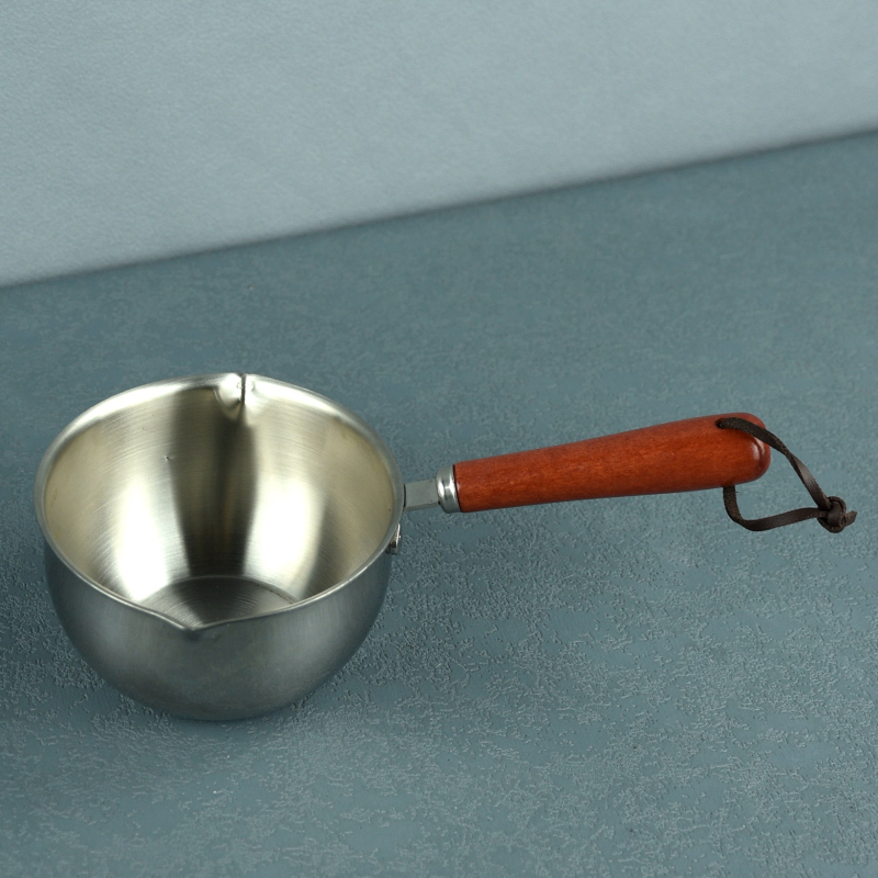 304 rozsdamentes acél olajpan kézimo fogantyúval, egységes aljzattal, gáztűzhelyhez kompatibilis, 125 g