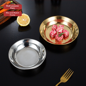 Line Line Rabbit 304 ανοξείδωτο ατσάλι, κυκλικός βαθύς πιάτο, απλός σχεδιασμός, ηλεκτροπλατιωμένη επιφάνεια