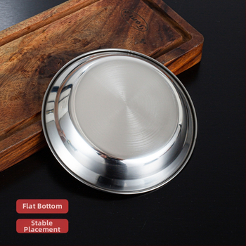 Line Line Rabbit 304 ανοξείδωτο ατσάλι, κυκλικός βαθύς πιάτο, απλός σχεδιασμός, ηλεκτροπλατιωμένη επιφάνεια