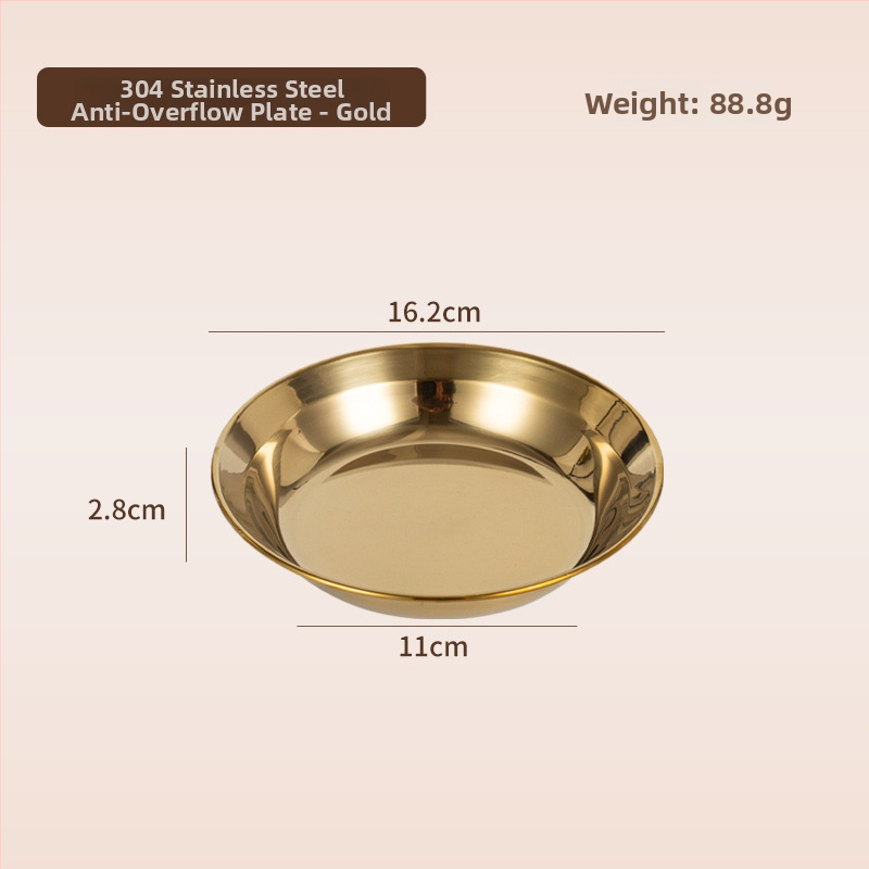 Line Line Rabbit 304 ανοξείδωτο ατσάλι, κυκλικός βαθύς πιάτο, απλός σχεδιασμός, ηλεκτροπλατιωμένη επιφάνεια