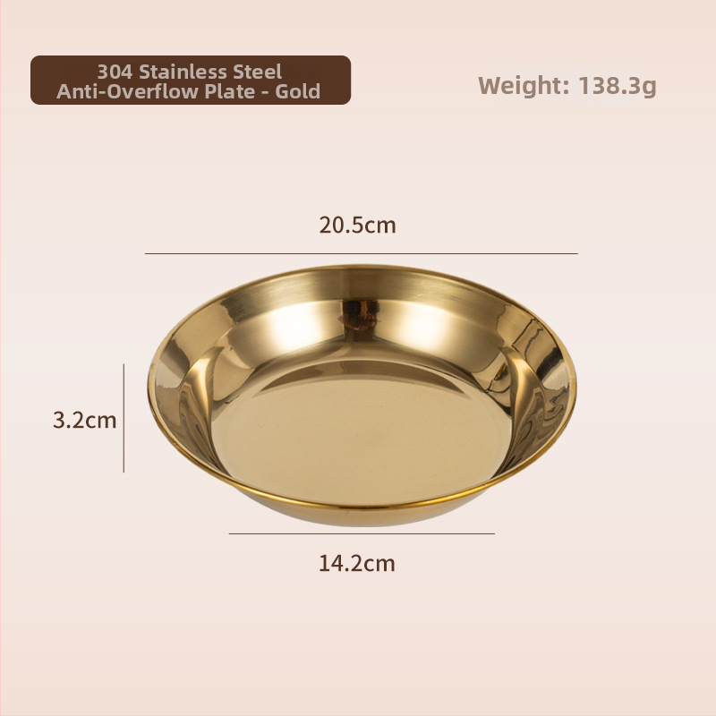 Line Line Rabbit 304 ανοξείδωτο ατσάλι, κυκλικός βαθύς πιάτο, απλός σχεδιασμός, ηλεκτροπλατιωμένη επιφάνεια