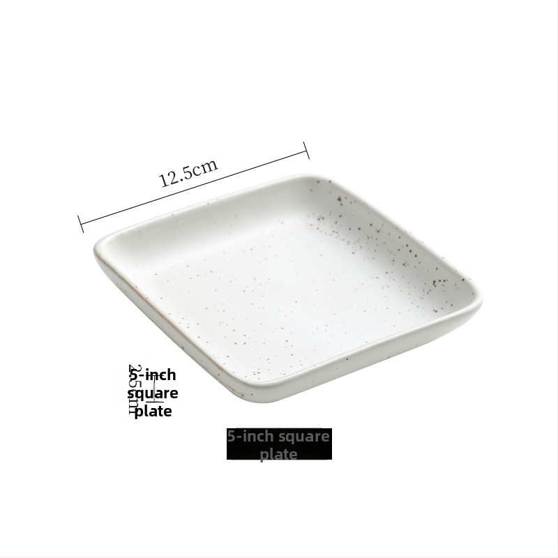 Κεραμική τετράγωνη πιάτέλα, ριγέ σχέδιο, ιαπωνικό στυλ, ασφαλής για φούρνο μικροκυμάτων