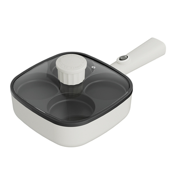 Četverodijelna neprijanjiva tava za omletu i burgere, od aluminijske legure, kompatibilna sa svim pločama, mogućnost prilagodbe brenda