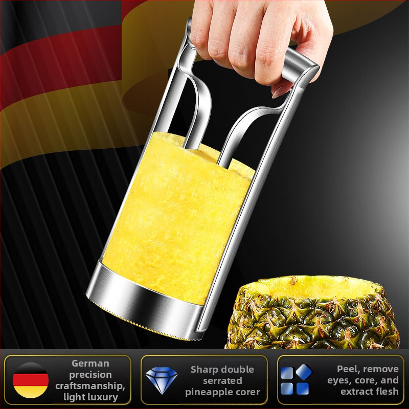 Odstraňovač jadierok ananásu a extraktor dužiny, 304 nerezová oceľ, úspora námahy, viacúčelový, moderný minimalistický dizajn