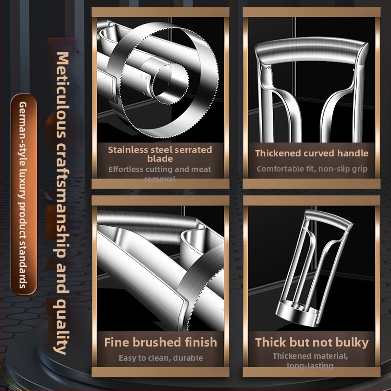 Odstraňovač jadierok ananásu a extraktor dužiny, 304 nerezová oceľ, úspora námahy, viacúčelový, moderný minimalistický dizajn