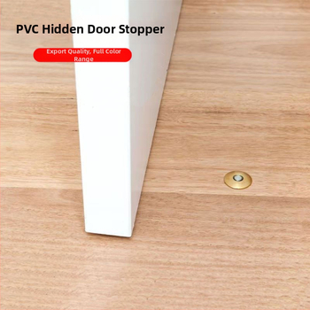 PVC skriveni podni stopper za vrata, skriven dizajn, materijal PVC, površina završena sprejem, ručno upravljanje