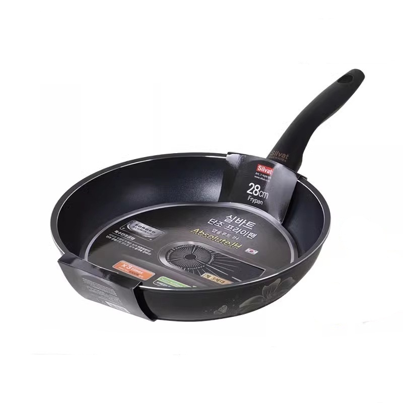 Silvat Absor Flat Frying Pan – non-stick, medicinski kamen, korejskog stila, pogodan za plin i indukcijsku ploču