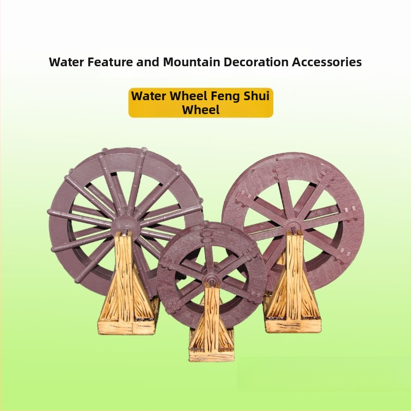 Διακοσμητικός Τροχός Νερού Κήπου – Υλικό: Μεταξωτό Λουλούδι, Κυκλοφορία Νερού, Διακόσμηση Βραχώδους Κήπου