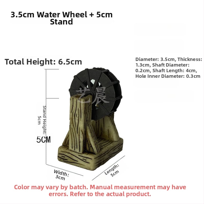 Διακοσμητικός Τροχός Νερού Κήπου – Υλικό: Μεταξωτό Λουλούδι, Κυκλοφορία Νερού, Διακόσμηση Βραχώδους Κήπου