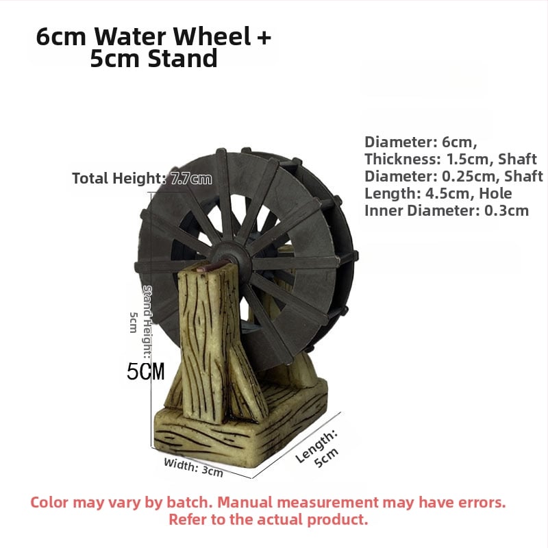 Διακοσμητικός Τροχός Νερού Κήπου – Υλικό: Μεταξωτό Λουλούδι, Κυκλοφορία Νερού, Διακόσμηση Βραχώδους Κήπου