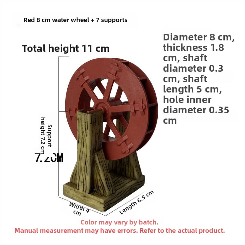 Διακοσμητικός Τροχός Νερού Κήπου – Υλικό: Μεταξωτό Λουλούδι, Κυκλοφορία Νερού, Διακόσμηση Βραχώδους Κήπου