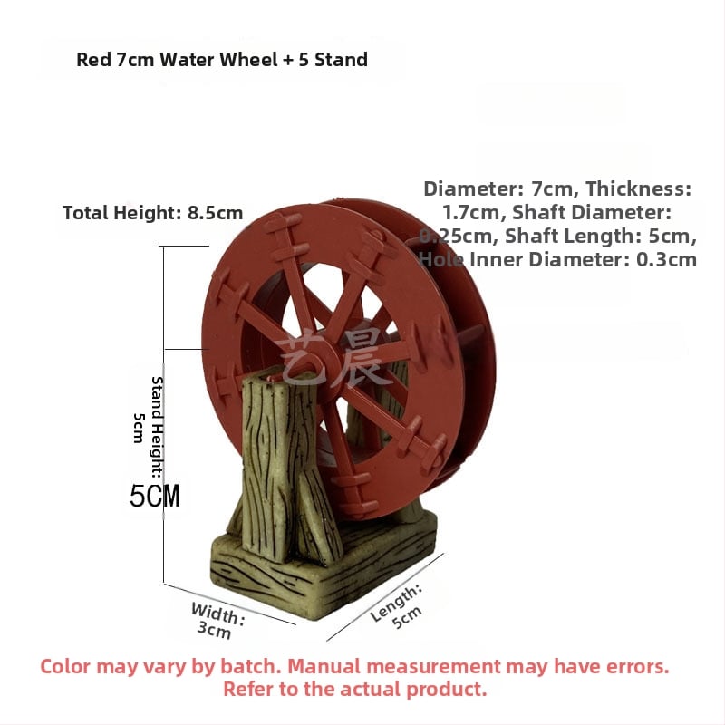 Διακοσμητικός Τροχός Νερού Κήπου – Υλικό: Μεταξωτό Λουλούδι, Κυκλοφορία Νερού, Διακόσμηση Βραχώδους Κήπου