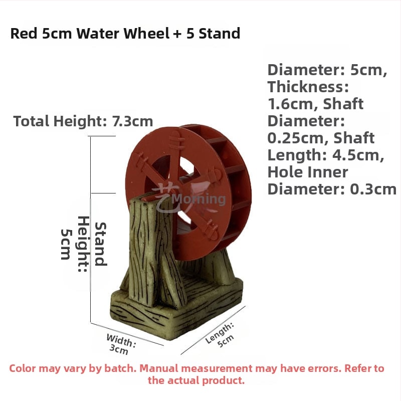 Διακοσμητικός Τροχός Νερού Κήπου – Υλικό: Μεταξωτό Λουλούδι, Κυκλοφορία Νερού, Διακόσμηση Βραχώδους Κήπου